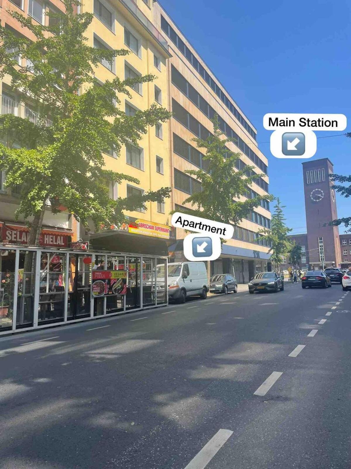 Zentrale Wohnung Direkt Am Hauptbahnhof - Bismarck Düsseldorf Eksteriør billede